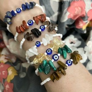 Dainty Evil Eye Crystal Bracelet